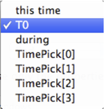 From drop list with time picks